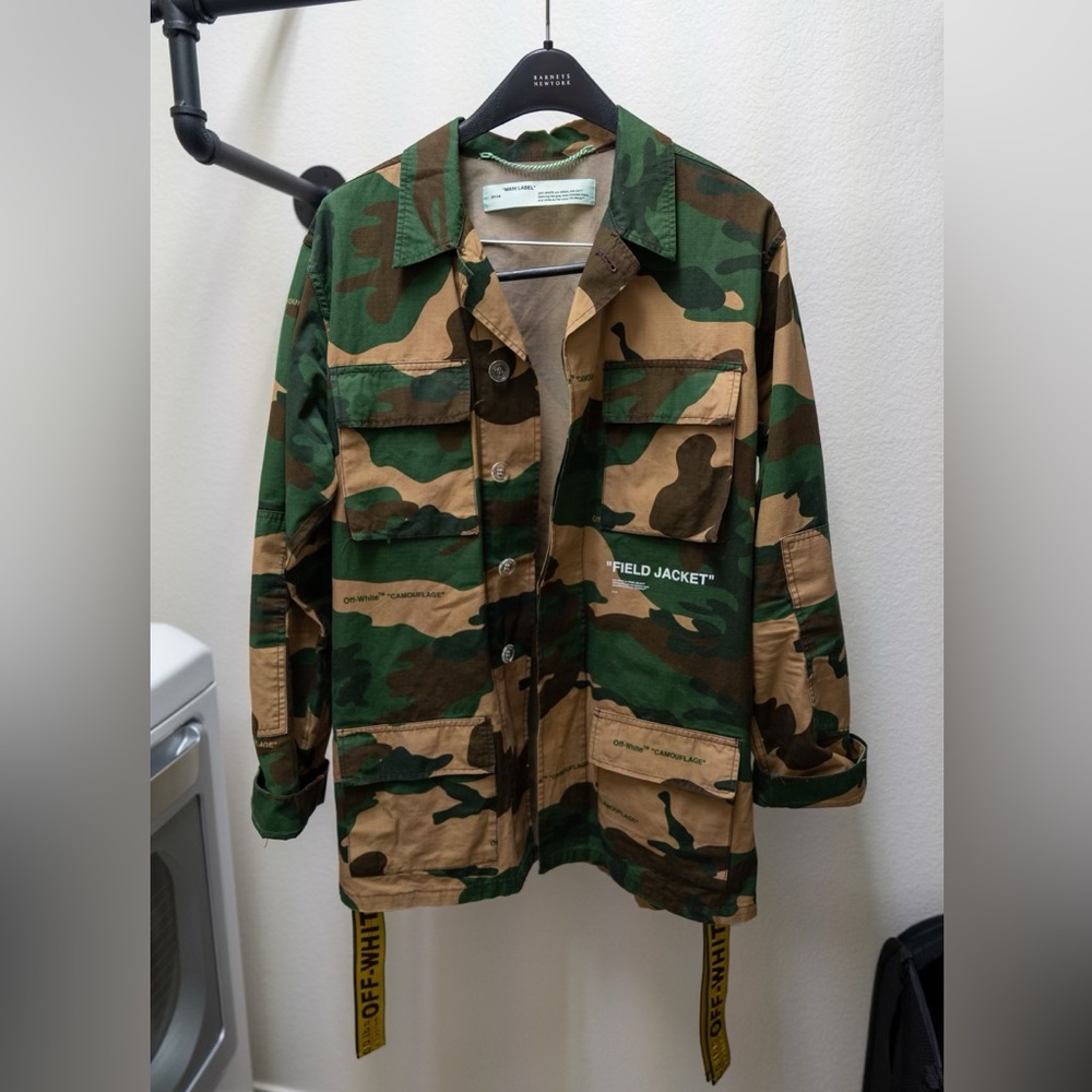 Off-White Tan Camo Field Jacket (M)